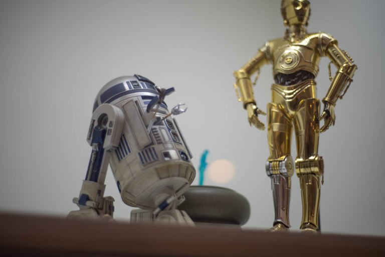 The adorable R2D2 and the useless C-3PO.